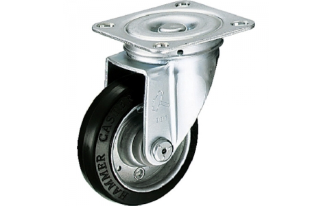 HAMMER CASTER 錘牌 腳輪 4204S-R15-SPBAR-鏈球S型自由橡膠車125mm玫瑰包裝