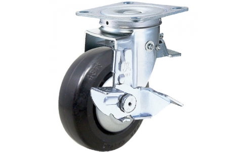 HAMMER CASTER 錘牌 腳輪413 F0S-RDB100-鏈球方向限制SP付橡膠B車(chē)