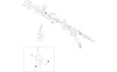 KITO 鬼頭 L4BA008-32111 LB008用零件桿1式