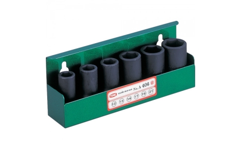 日本前田 TONE A406-沖擊用長插口組合(壁掛式)6pcs